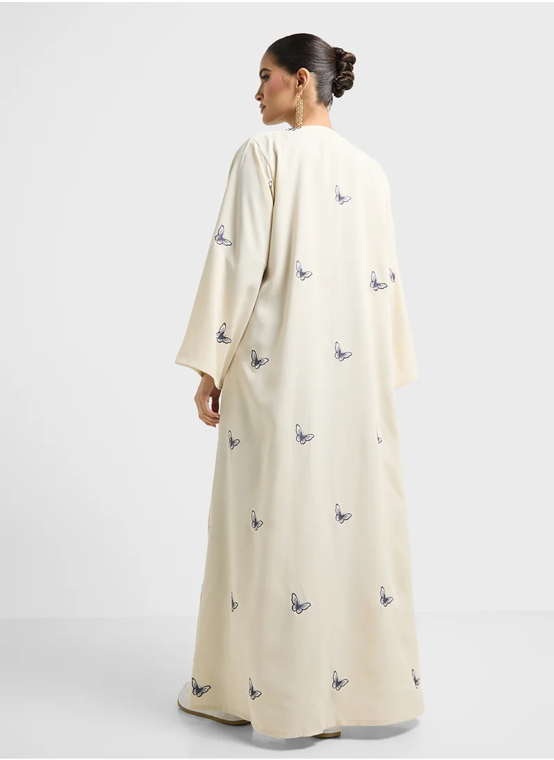 Khizana Printed Abaya With Sheila