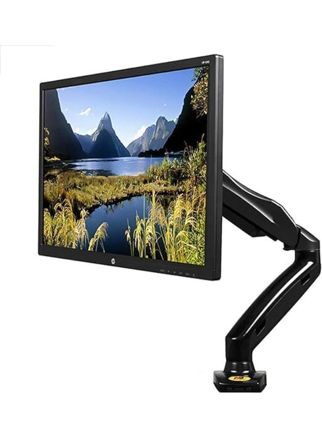 NB NORTH BAYOU NB F80 Gas Spring Monitor Arm – Adjustable Desk Mount for 17–27” Screens – Full Motion TV & PC Monitor Stand – Supports 2–6.5 kg – Sleek & Flexible Design - Image 1