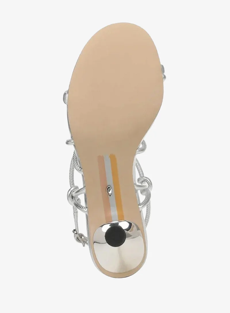 Sam Edelman SILVER Riana Strappy Heel Sandal for Women | Best Price UAE