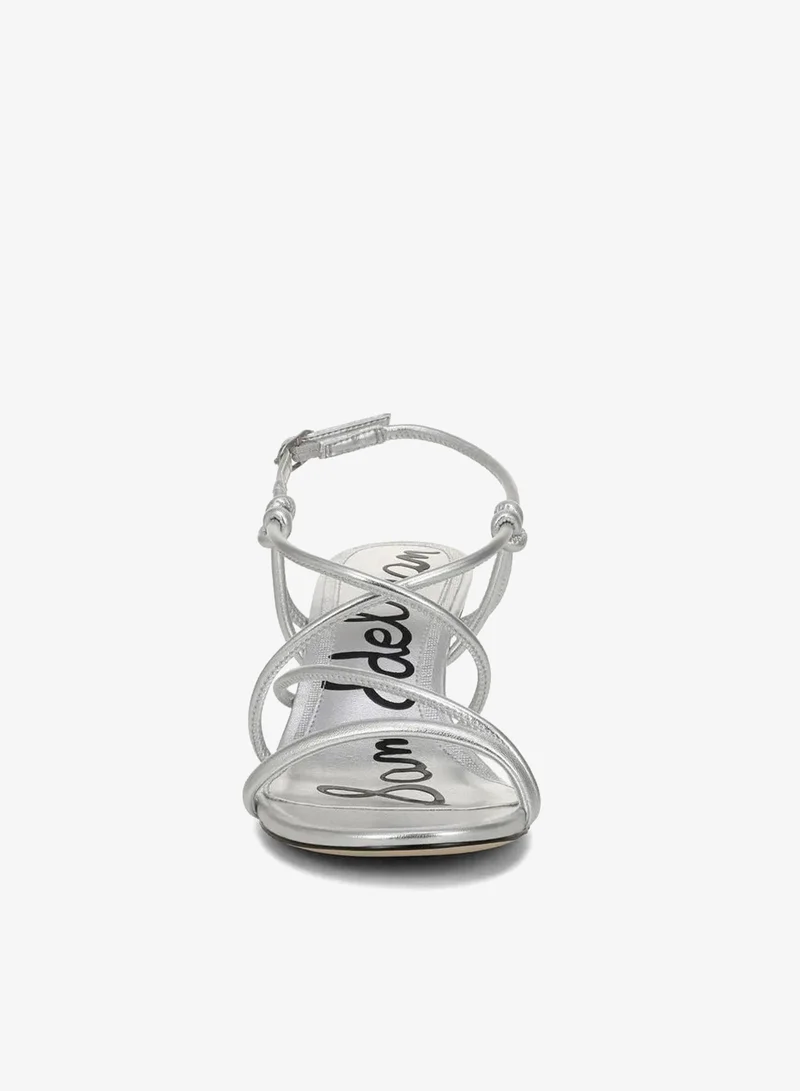 Sam Edelman SILVER Riana Strappy Heel Sandal for Women | Best Price UAE