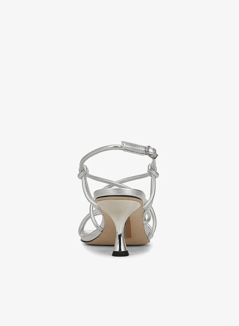 Sam Edelman SILVER Riana Strappy Heel Sandal for Women | Best Price UAE