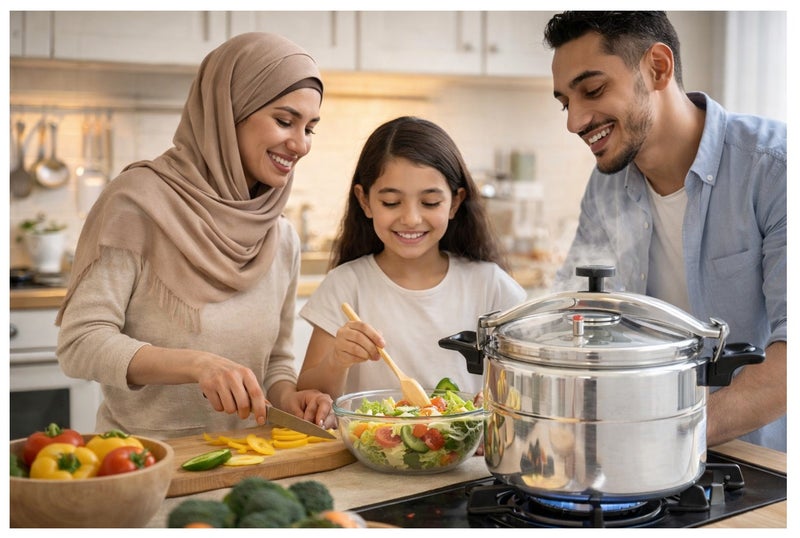قدر ضغط ألمنيوم شديد التحمل بسعة 45 لتر مع شبك تبخير خاص - Image 2