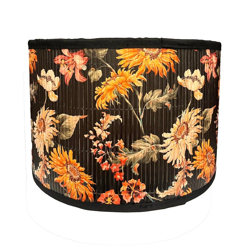 Yuqim Floral Lamp Shade E27 Vintage Flower Patterned Lampshade 11.8" x 7.9" Printed Lamp Shade for Floor Chandelier Table Lamps(Daisy) - Image 1