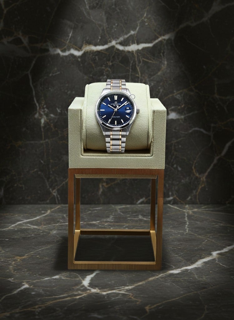 Al Seraj Luxury Medium Watch Display Stand Beige with Gold Metal Base | Premium Microfiber Watch Holder with Removable Cushion | Elegant Watch Organizer for Jewelry Display, Retail Showcase & Gift Use - Image 5