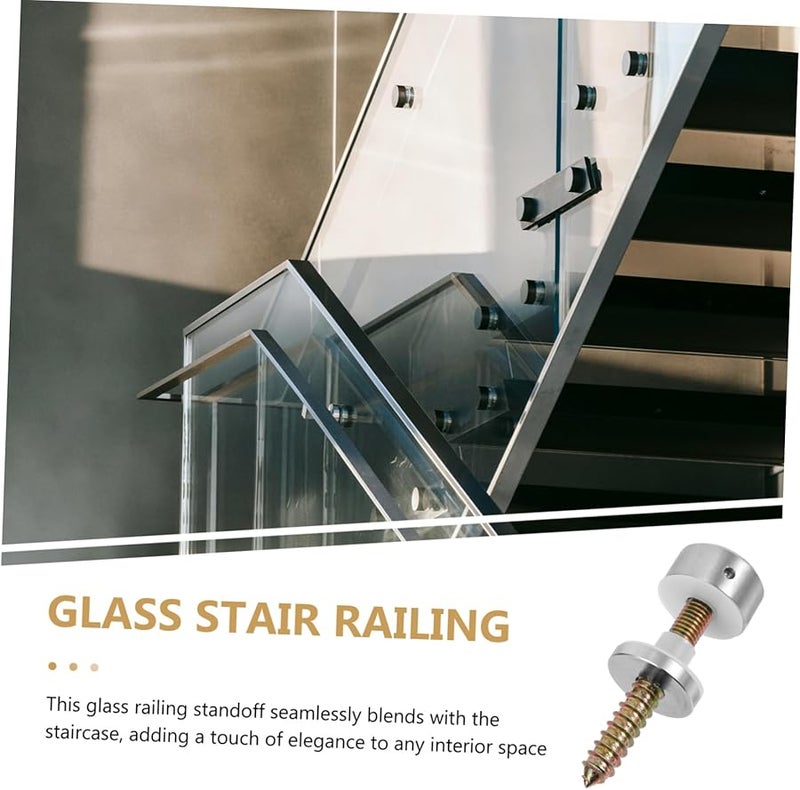 Veemoon 4 Pack Heavy Duty Glass Railing Brackets Standoff Fixings For Deck Stairs - Image 4
