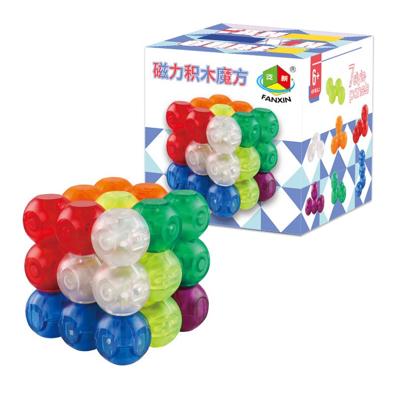 Panxin 4X4 Pyramid Shaped Magic Puzzle Toy With Twisting Edges And Transforming Features, Dinosaur X Cube Puzzle Toy - Image 1