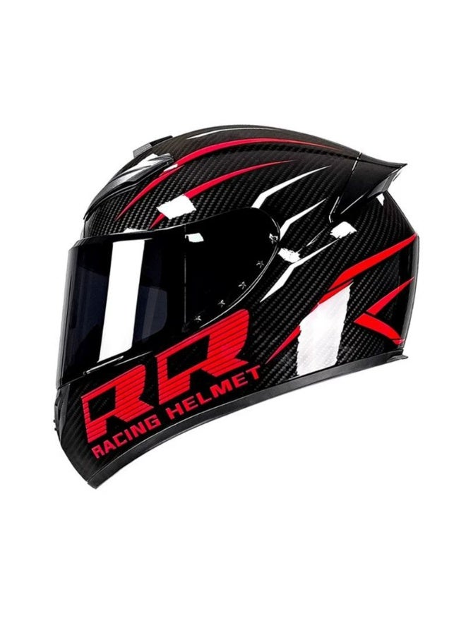 Helmet Motorcycle Full Face Helmet with Adjustable Visor,Air Vent Anti-Fog Lens ABS Shell,Rider Equipment Four Seasons Touring for Adults,Mountain & Road Bike Helmet - Image 1