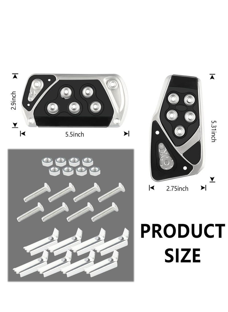 SYOSI Non-Slip Automatic Transmission Car Pedal Cover Kit(Brake&Gas Accelerator Pedal Pads) No Drilling Car Aesthetic Accessories for Car Safety&Car Decoration (Black 2pcs) - Image 2