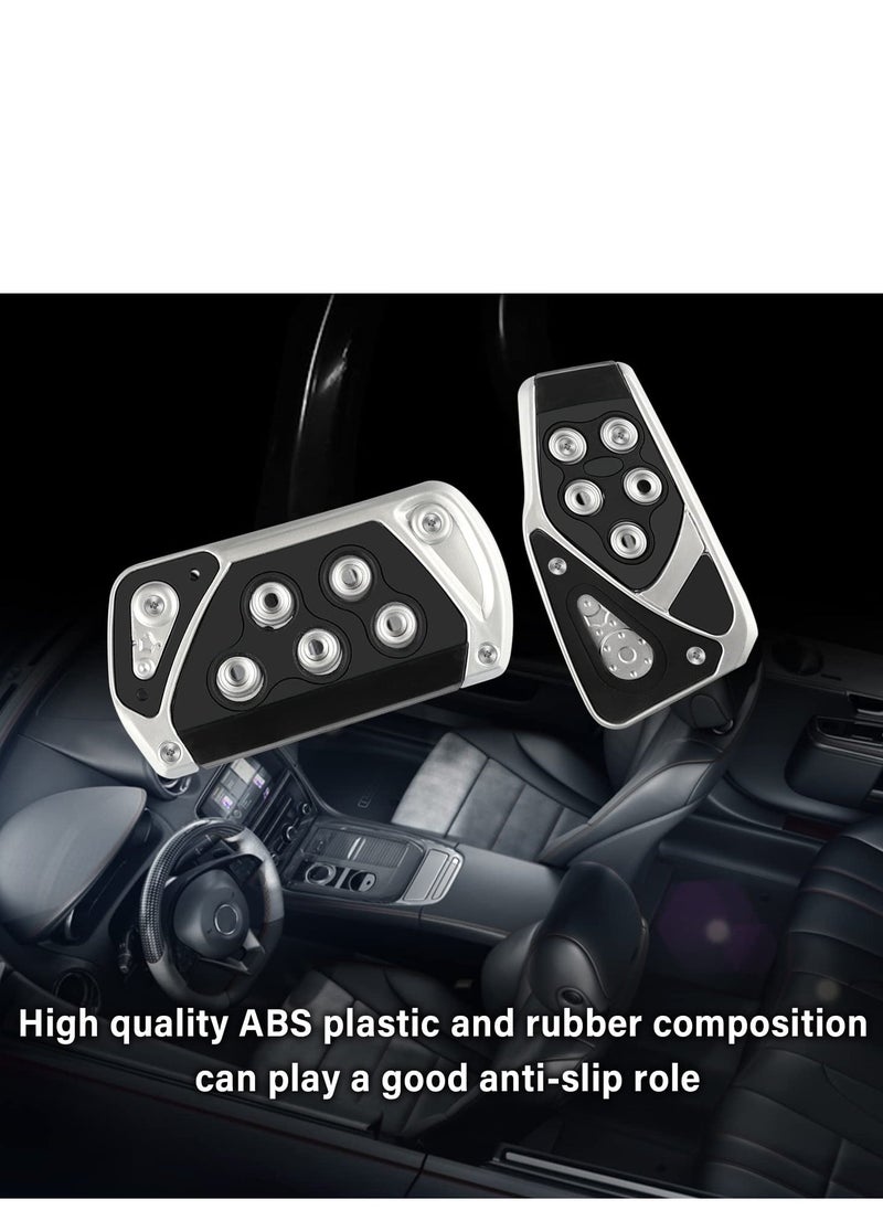 SYOSI Non-Slip Automatic Transmission Car Pedal Cover Kit(Brake&Gas Accelerator Pedal Pads) No Drilling Car Aesthetic Accessories for Car Safety&Car Decoration (Black 2pcs) - Image 4