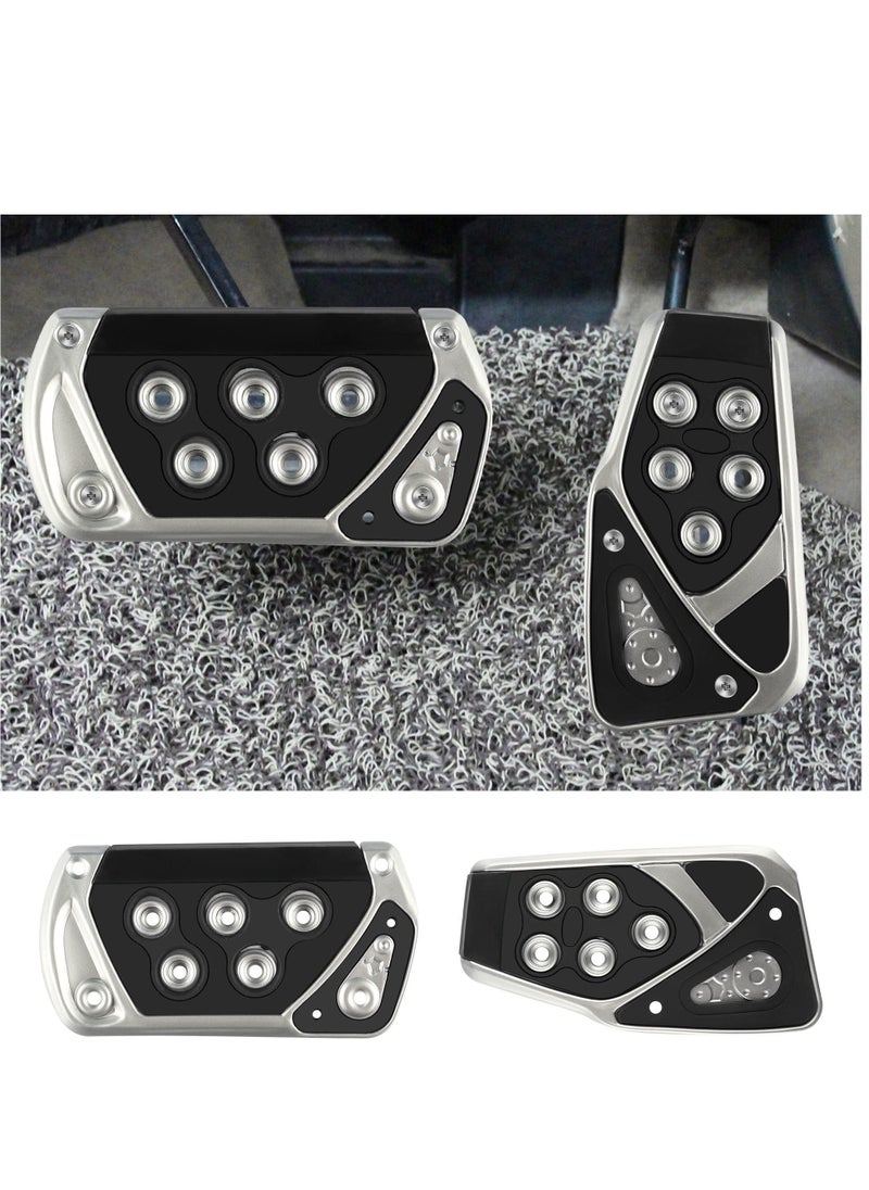 SYOSI Non-Slip Automatic Transmission Car Pedal Cover Kit(Brake&Gas Accelerator Pedal Pads) No Drilling Car Aesthetic Accessories for Car Safety&Car Decoration (Black 2pcs) - Image 1