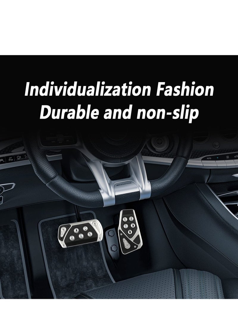 SYOSI Non-Slip Automatic Transmission Car Pedal Cover Kit(Brake&Gas Accelerator Pedal Pads) No Drilling Car Aesthetic Accessories for Car Safety&Car Decoration (Black 2pcs) - Image 5