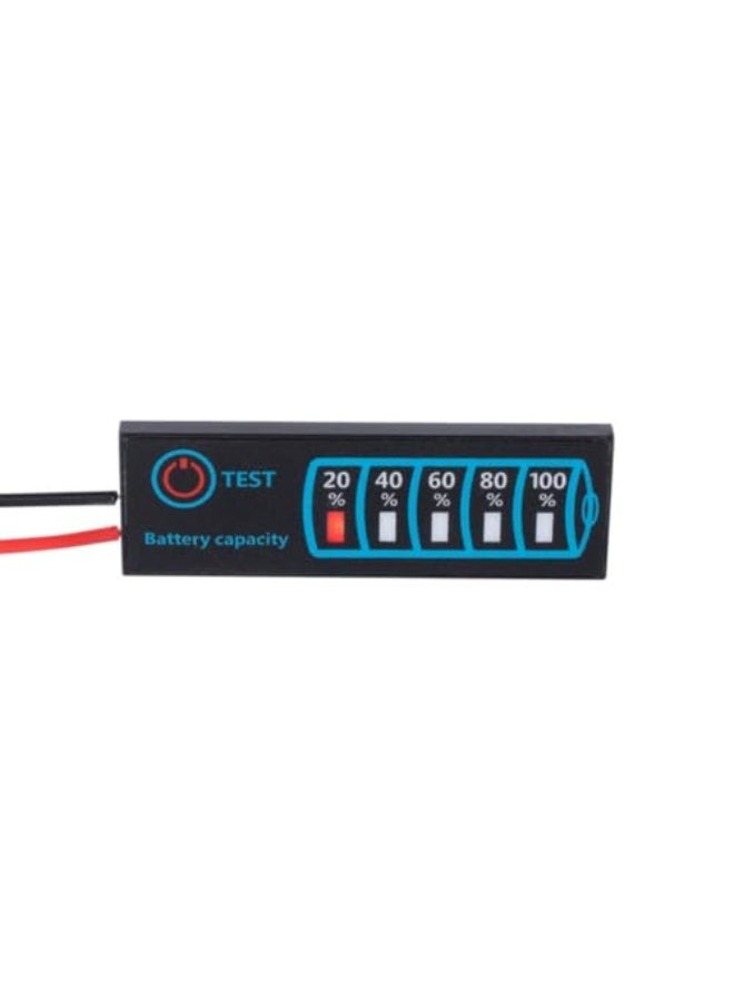 Battery Gauge, Universal Battery Tester, DC DC 5-30V Lithium Acid/Lithium Acid Battery Capacity Indicator, Voltmeter Monitor, 12V/24V Voltage Tester, Monitor Lead Acid and Lithium Ion Battery Capacity - Image 1