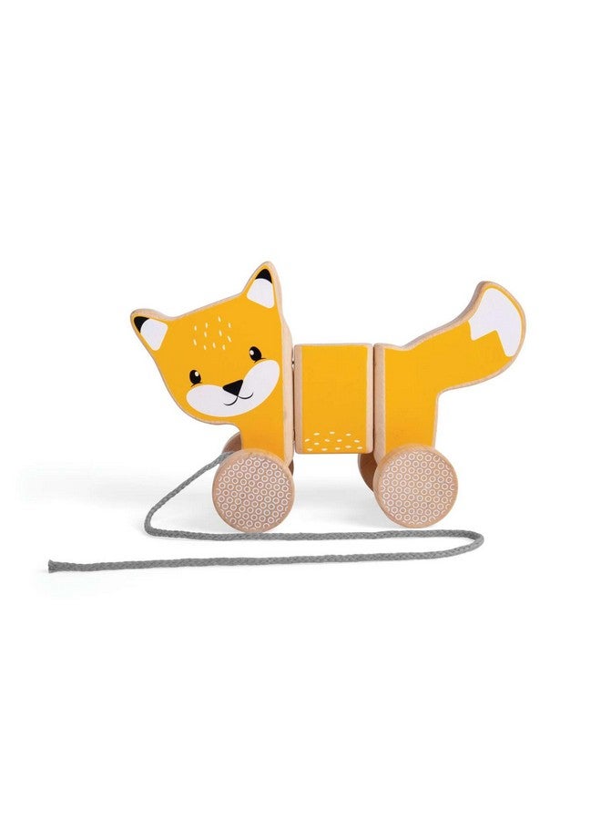 Bigjigs Toys FSC Certified Fox Pull Along Toy - Eco-Friendly Wooden Fox with Grey Pull Cord, Quality Pull Along Toys for 1 Year Olds, Wooden Baby Toys with Non-Toxic Paints & Lacquers - Image 5