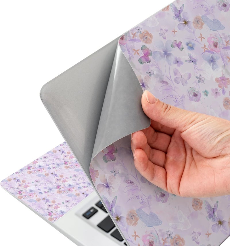 AORTDES Laptop Skin Sticker 12.1 13 13.3 14 15 15.6 Inches Netbook Sticker Decal Reusable Universal Notebook PC Art Personalized Protector by (AD-NEK-77 Flowers & Butterflies) - Image 5