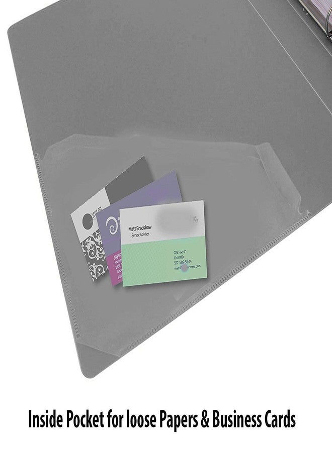 VAVIA Plastic File Folder 2D Ring Binder F/S Legal Size Tough & Durable Ring Binder Box Board File Grey - 4 - Image 5