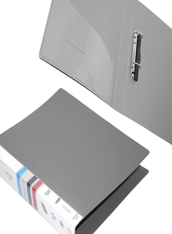 VAVIA Plastic File Folder 2D Ring Binder F/S Legal Size Tough & Durable Ring Binder Box Board File Grey - 4 - Image 3