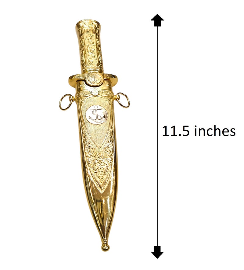 SHOPOBUDDY Royal Katari for Groom with Golden Color Ancient Design Made of Metal (Non Sharp) - Image 2