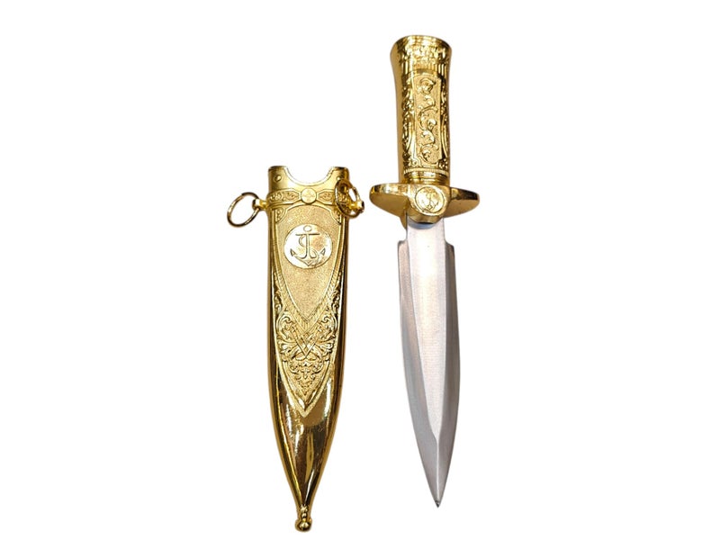 SHOPOBUDDY Royal Katari for Groom with Golden Color Ancient Design Made of Metal (Non Sharp) - Image 3
