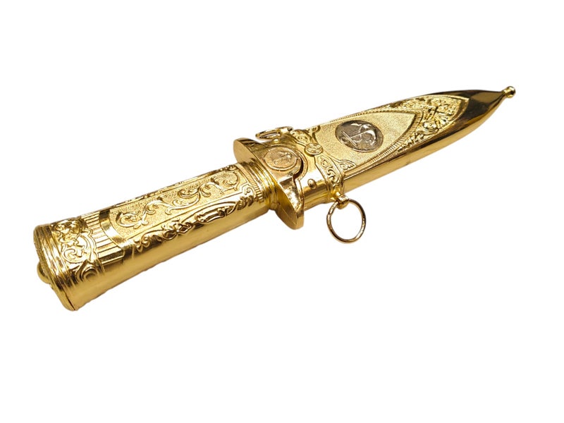 SHOPOBUDDY Royal Katari for Groom with Golden Color Ancient Design Made of Metal (Non Sharp) - Image 5