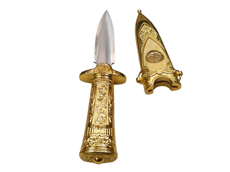 SHOPOBUDDY Royal Katari for Groom with Golden Color Ancient Design Made of Metal (Non Sharp) - Image 4