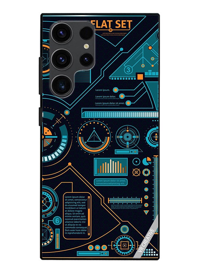 VR CREATIVE Protective Case Cover For Samsung Galaxy S24 Ultra Abstract Design Multicolour - Image 1