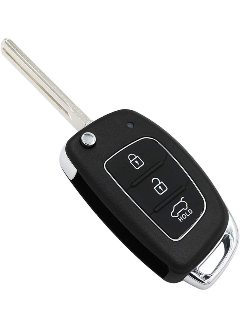 3 Buttons Uncut Key Shell for HYUNDAI Tucson Elantra Santa Fe Solaris ix35 ix45 i20, Replacement Car Remote Control Case Flip Key Blade Fob Cover - Image 3