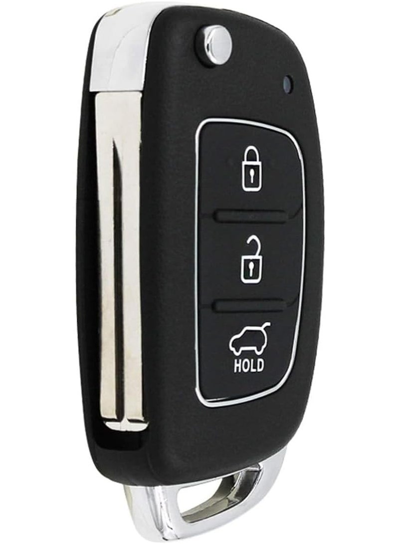 3 Buttons Uncut Key Shell for HYUNDAI Tucson Elantra Santa Fe Solaris ix35 ix45 i20, Replacement Car Remote Control Case Flip Key Blade Fob Cover - Image 4