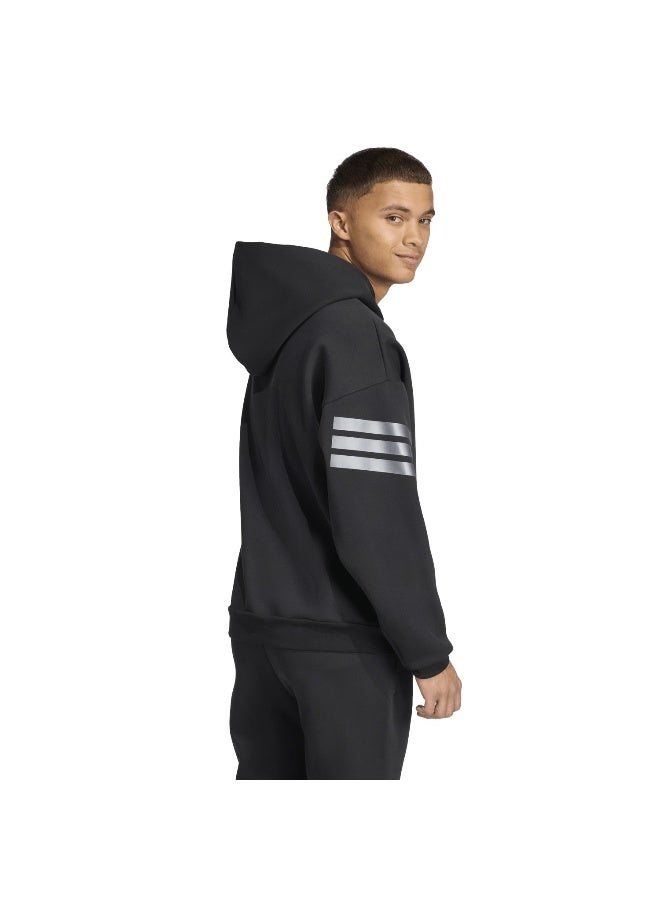Adidas M Fi 3S Hd Hld Black Training Sweatshirts For Men XS - Image 3