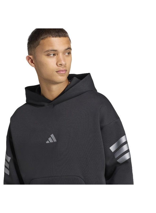 Adidas M Fi 3S Hd Hld Black Training Sweatshirts For Men XS - Image 5