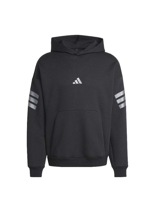 Adidas M Fi 3S Hd Hld Black Training Sweatshirts For Men XS - Image 1