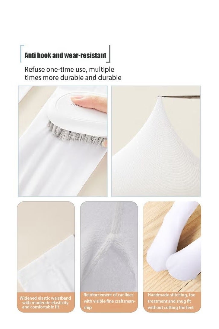 زوجان من جوارب الرقص للفتيات، جوارب باليه ضيقة للفتيات | جوارب باليه ضيقة للأطفال، جوارب مرنة ناعمة، زي مدرسي مع جوارب ضيقة، جوارب طويلة للأطفال مناسبة للرقص والأداء（XL） - Image 4