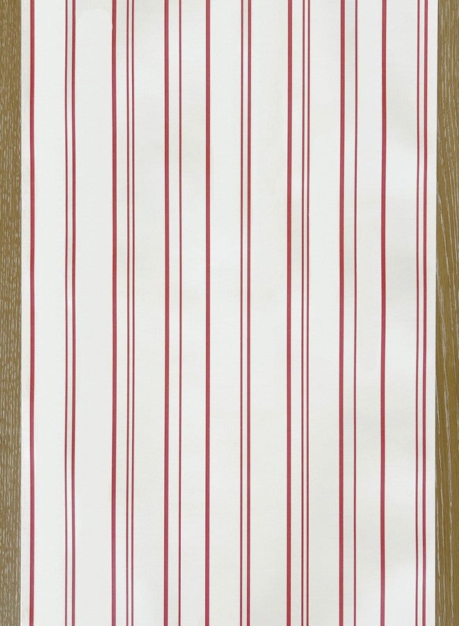 Hester & Cook Antique Red Striped Table Runner - Disposable Paper Table Runner Roll for Parties or Weddings - Made in USA - Image 1