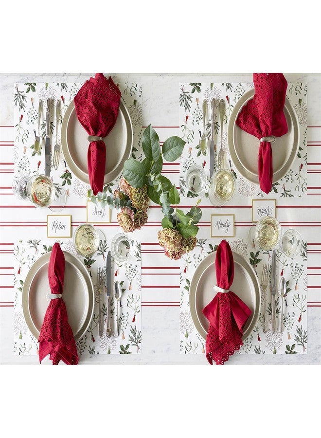 Hester & Cook Antique Red Striped Table Runner - Disposable Paper Table Runner Roll for Parties or Weddings - Made in USA - Image 3