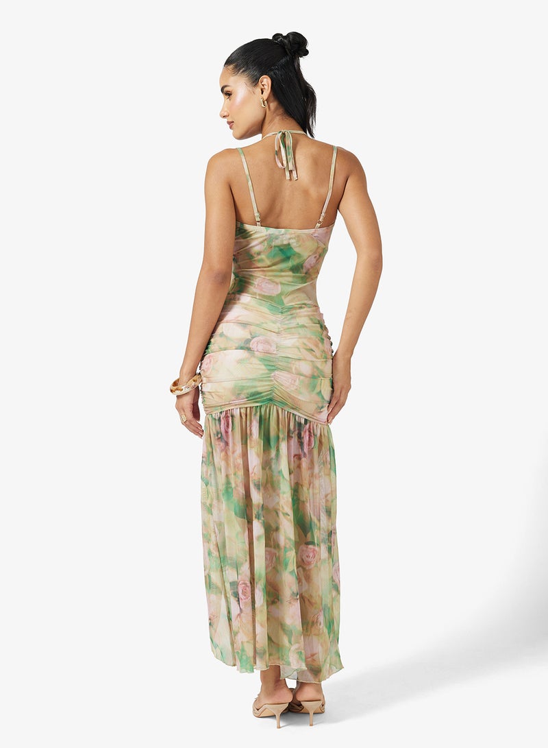 جينجر فستان بخصر منخفض بتطريز الزهور - Image 2