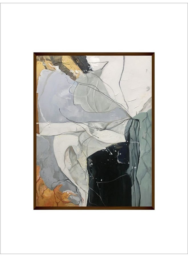 Artsense لوحة آرتسينس لتزيين الجدران لوحة جدارية تجريدية لغرفة المعيشة لوحة كبيرة لتزيين المنزل بإطار - متعددة الألوان / 30x40 بوصة / (76x101 سم) - Image 3