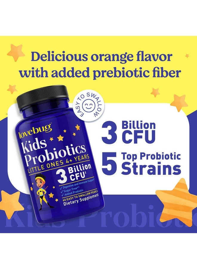 lovebug PROBIOTICS Little Ones Kids Probiotics, 120 Pearls - 3 Billion CFU w/Added prebiotic Fiber - Allergen-Free, Non-GMO - Image 4