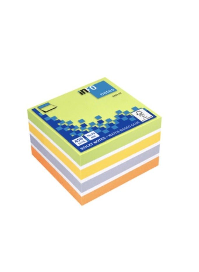 infonotes - STICKY NOTE, 450 sheets, 75x 75mm, Brilliant color Made In Germany - Image 1