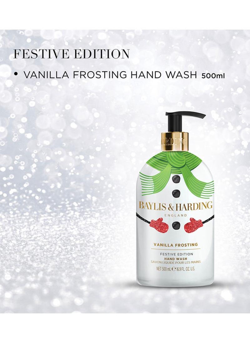 Baylis & Harding Vanilla Frosting Festive Hand Wash, 500ml | Attractive Snowman Bottle Design | Limited Edition Christmas Hand Soap | Moisturizing and Gentle Formula | Vegan Friendly - Image 2