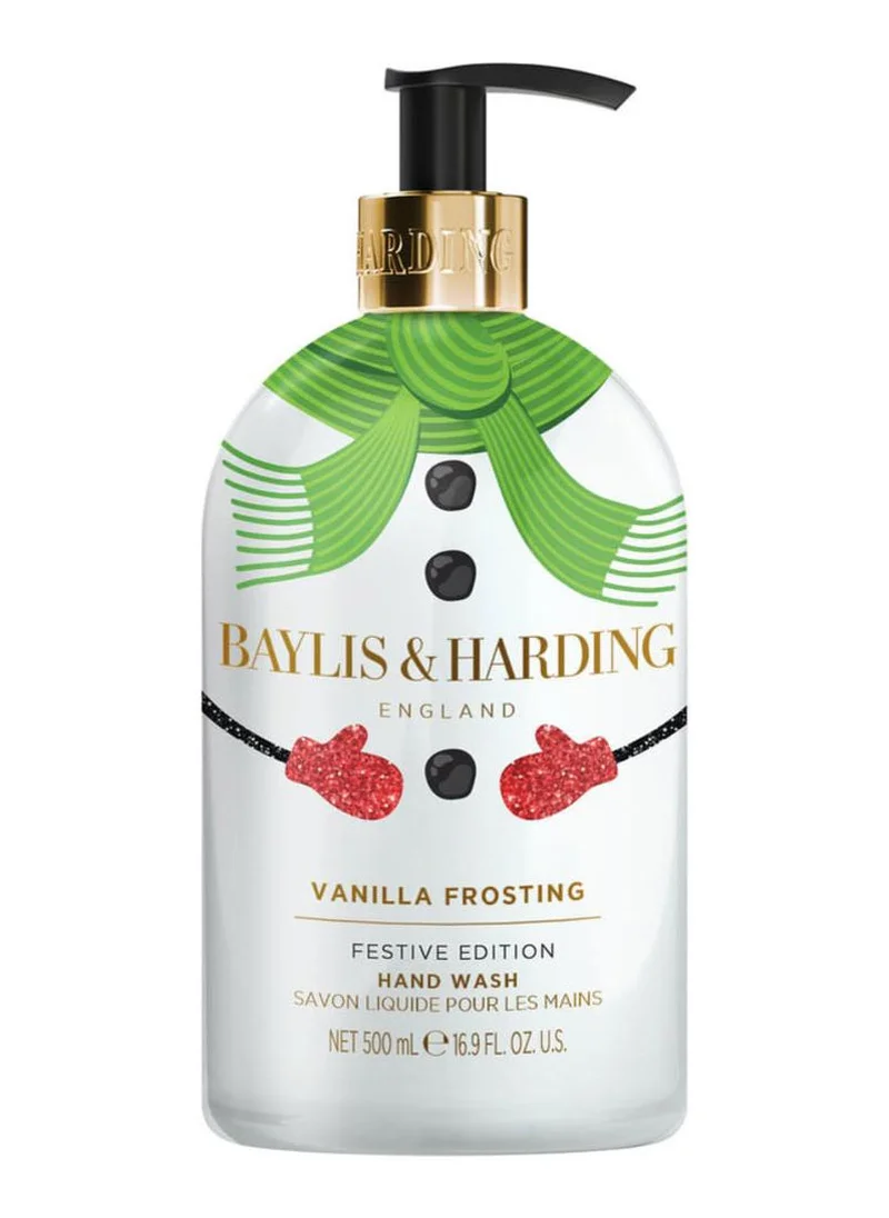 Vanilla Frosting Festive Hand Wash, 500ml | Attractive Snowman Bottle Design | Limited Edition Christmas Hand Soap | Moisturizing and Gentle Formula | Vegan Friendly