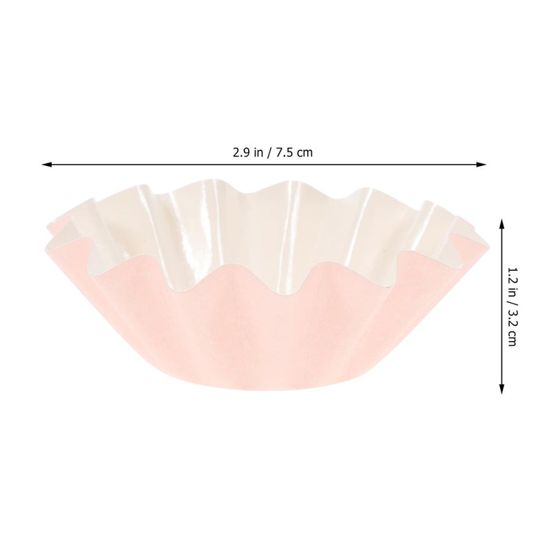 Pink High Temperature Resistant Paper Cupcake Liners 50 Pack Wedding Party Baking - Image 3