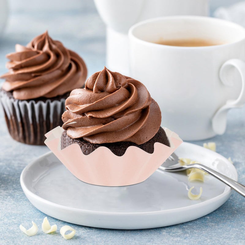 Pink High Temperature Resistant Paper Cupcake Liners 50 Pack Wedding Party Baking - Image 5