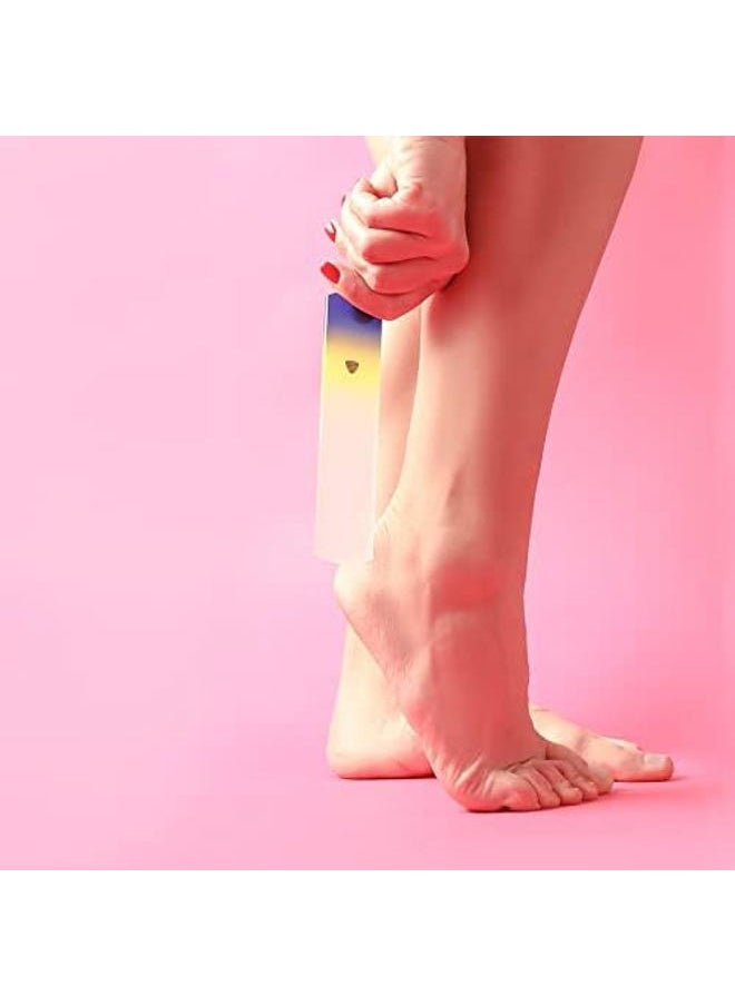Bona Fide Beauty - Premium Czech Glass Foot File with Sleeve, Foot Scraper and Foot Rasp. Thoughtful Gifts for Men - Image 1