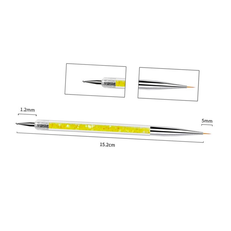 Double Ended Nail Art Pen Set Long Handle Lightweight Manicure Tool for Nail Decorations - Image 4