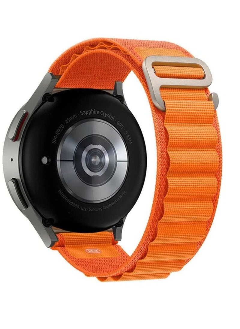 Watch - 20 mm Alpine Loop Bracelet Compatible with Amazfit GTS 4 Mini/GTS 4/Amazfit Bip 3/3 Pro, Nylon Titanium G-Hook Wristbands Replacement Strap for Amazfit GTS 3/GTS 2e/GTS 2 Mini/GTS 2/GTS - Orange - Image 1