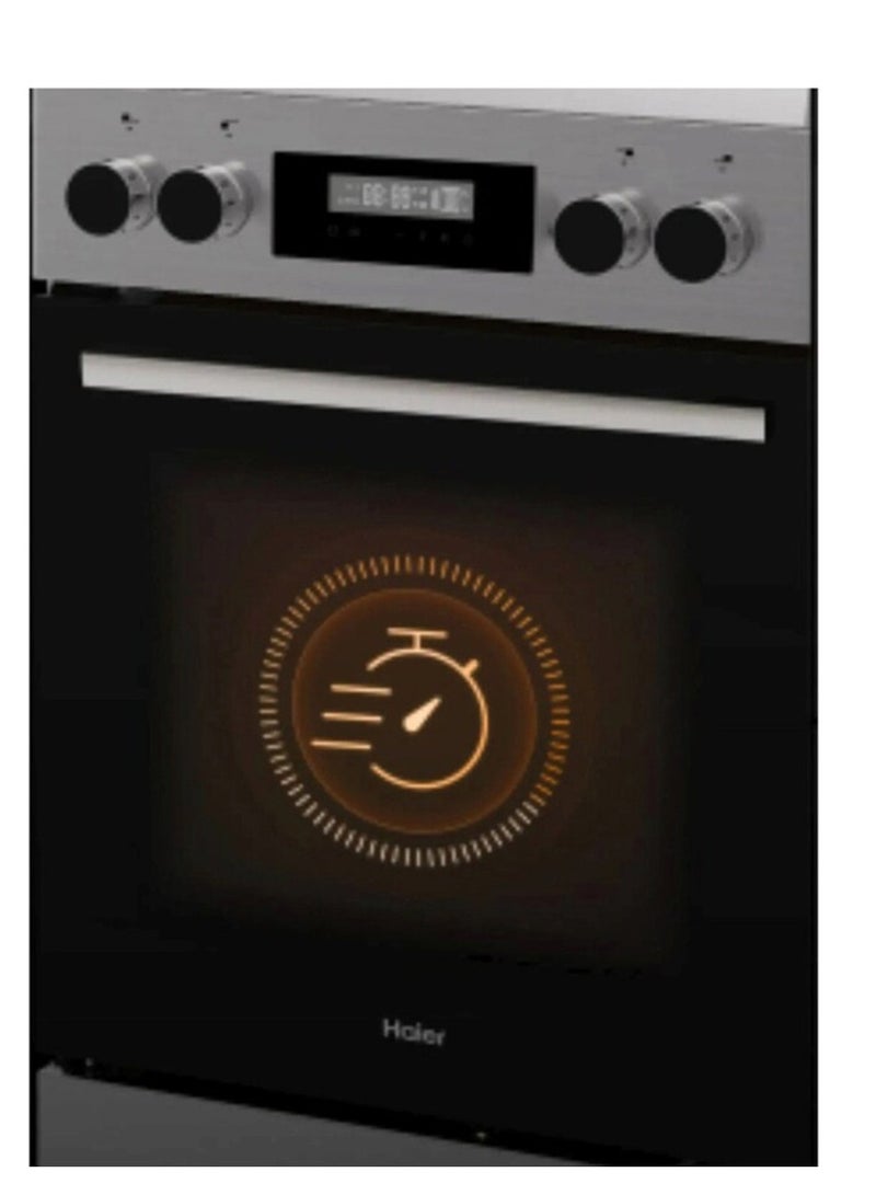 Haier Free Standing 4 Zone Electric Cooker HCR6060ET1 silver - Image 2