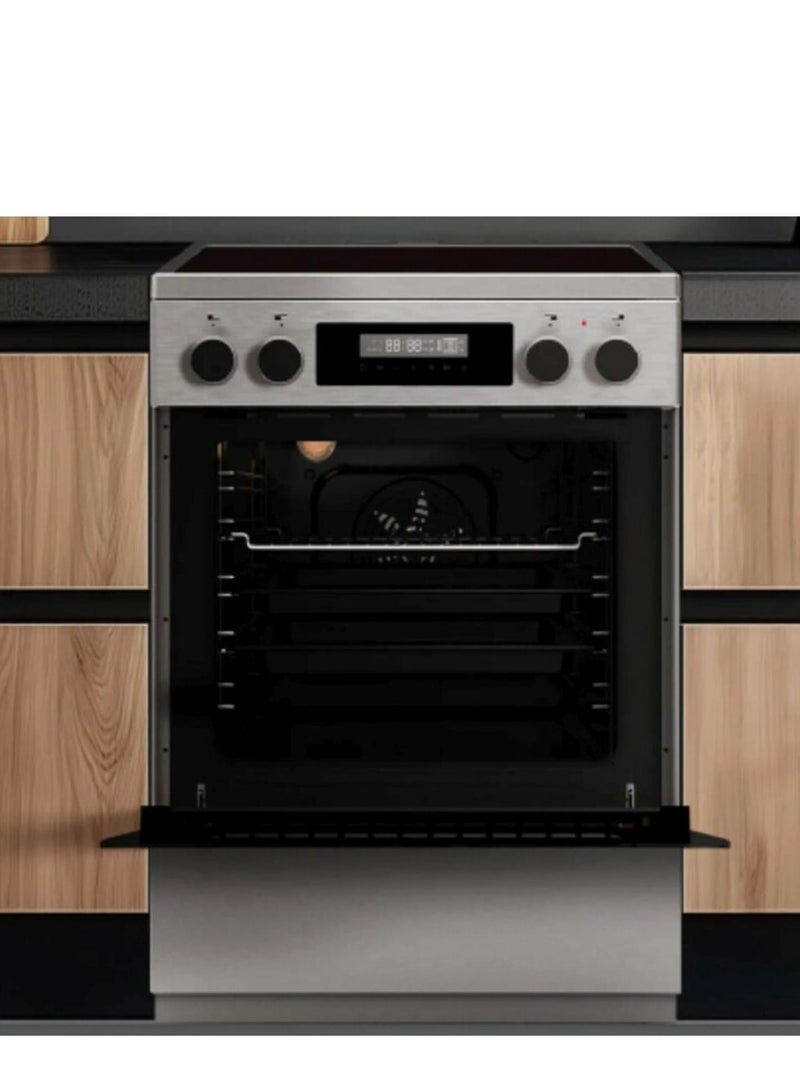 Haier Free Standing 4 Zone Electric Cooker HCR6060ET1 silver - Image 3