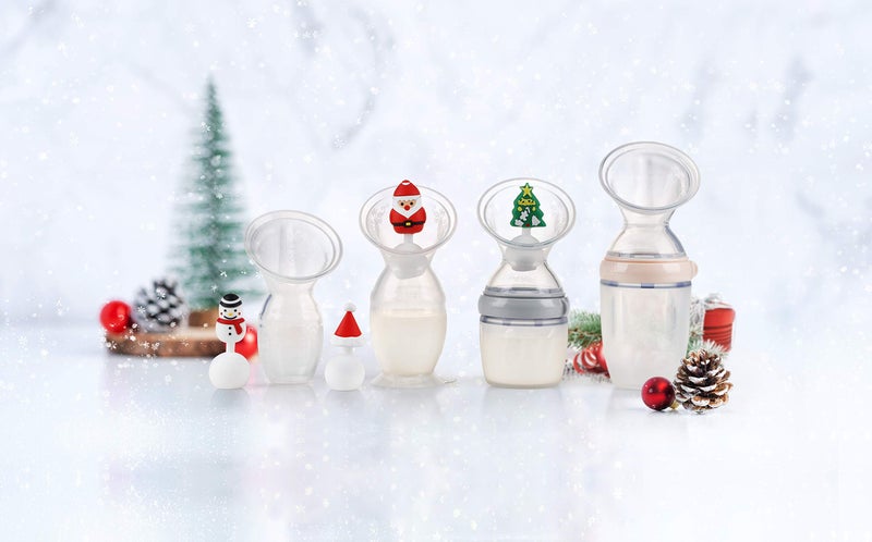 Haakaa Winter Holiday Silicone Breast Pump Stopper (Limited Edition), Santa Claus - Image 1