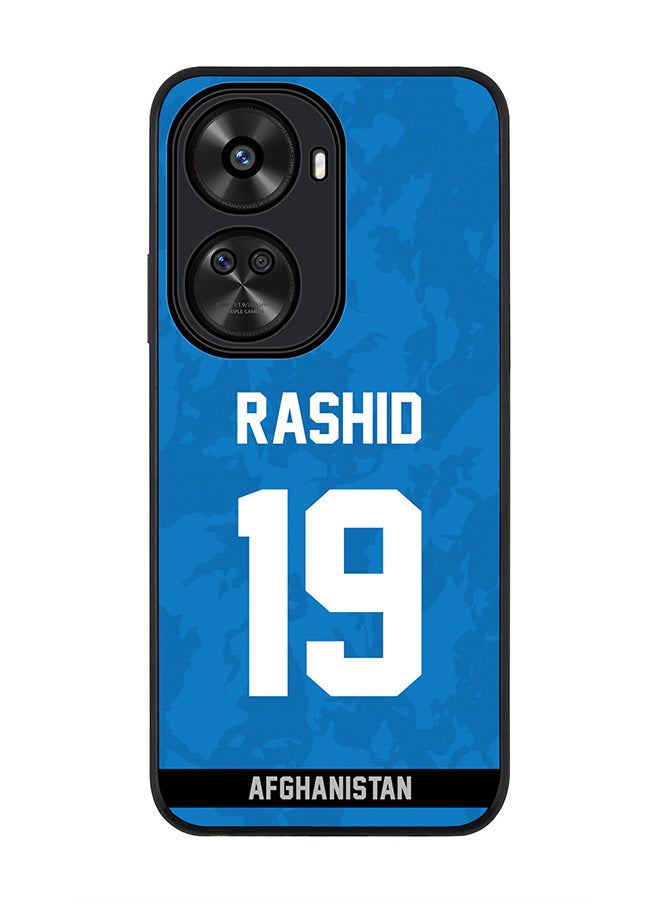 Stylizedd Rugged Black edge case for Huawei nova 12 SE / Huawei nova 11 SE 4G, Slim fit Flexible Thin Cover - Team Afghanistan Rashid Khan, Jersey No 19  - Image 1
