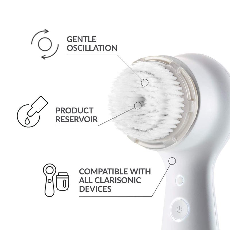 Clarisonic رأس فرشاة تنظيف الوجه من كلاريسونيك لوكس كشمير - بديل | متوافق مع ميا 1، ميا 2، ميا فيت، ألفا فيت، سمارت بروفايل أبليفت وألفا فيت إكس | عبوة واحدة - Image 3