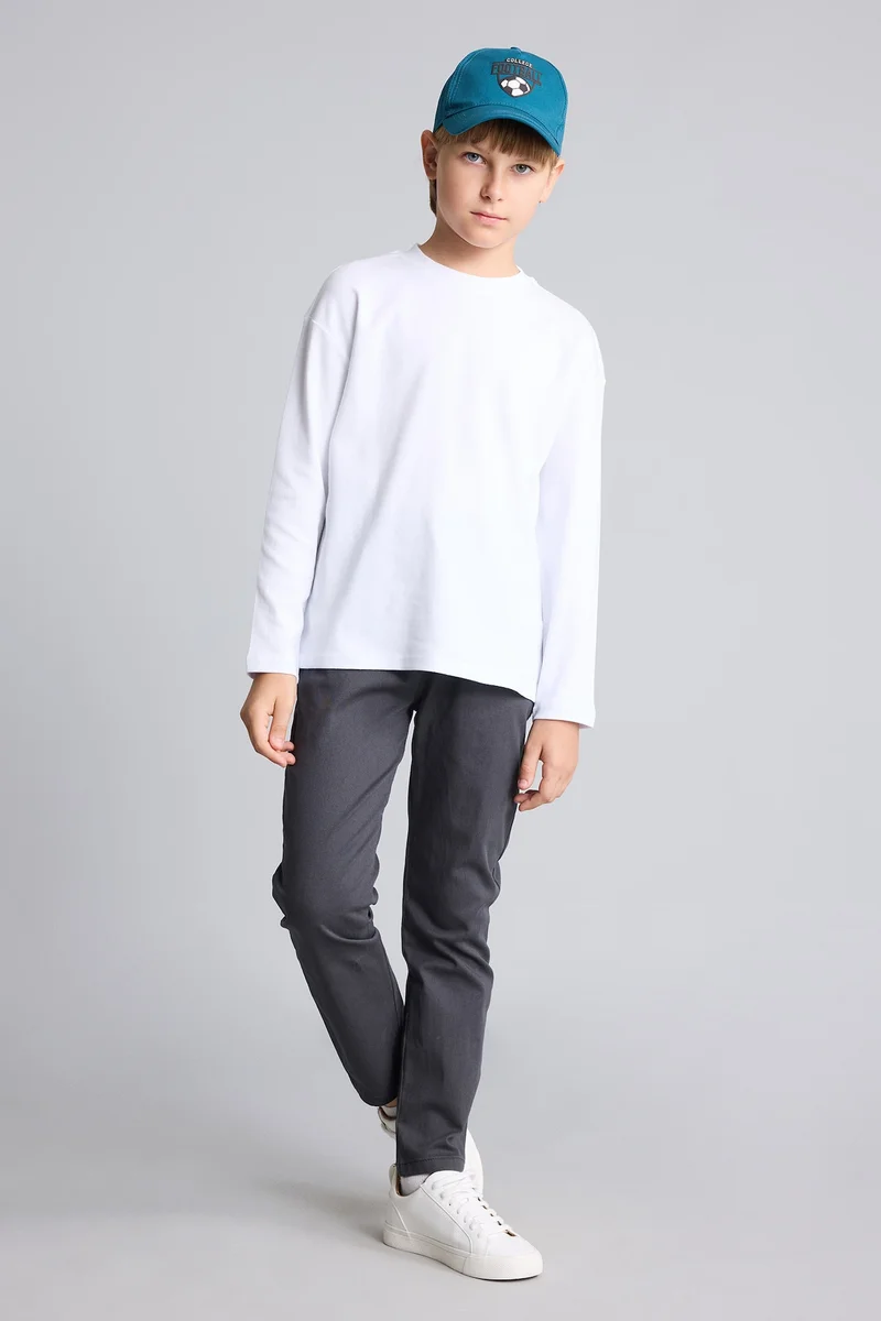 ديفاكتو Boy Oversize Crew Neck Basic T-Shirt